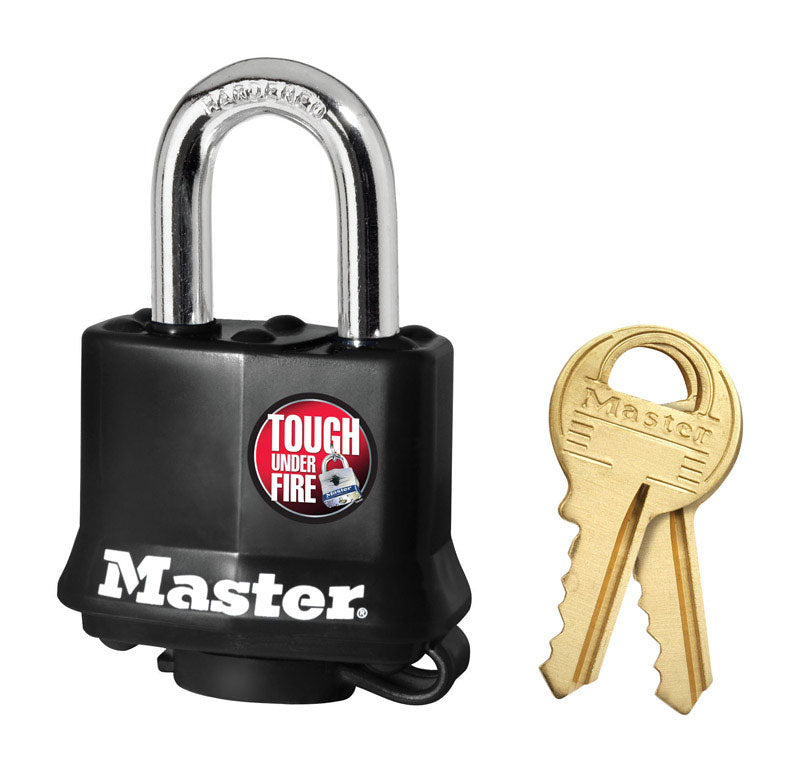 Master Lock Company Llc, Master Lock 1-9/16 in. W Steel Pin Tumbler Covered Padlock 1 pk