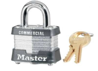 Master Lock Company Llc, Master Lock 1-9/16 in. W Steel Pin Tumbler Padlock Keyed Alike