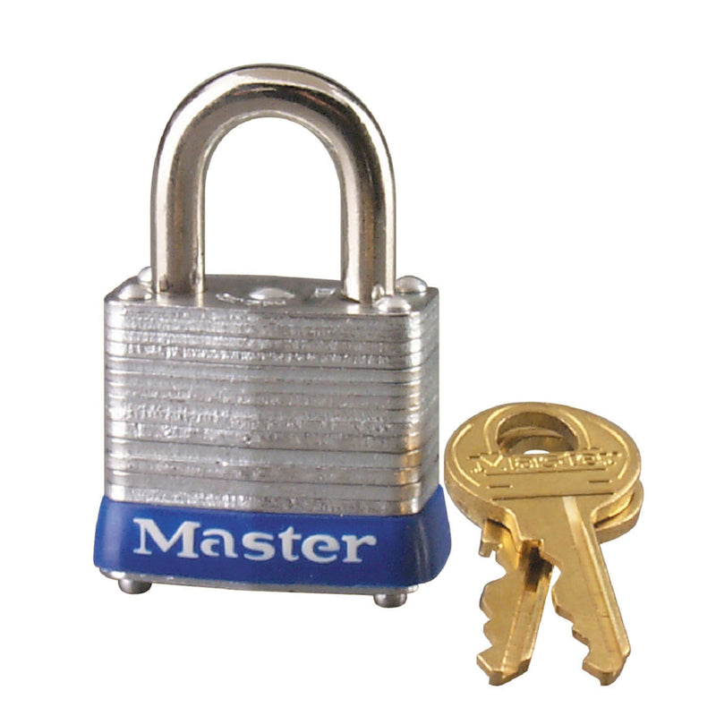 Master Lock Company Llc, Master Lock 1.4 in. H X 1-1/8 in. W Laminated Steel 4-Pin Cylinder Padlock Keyed Alike