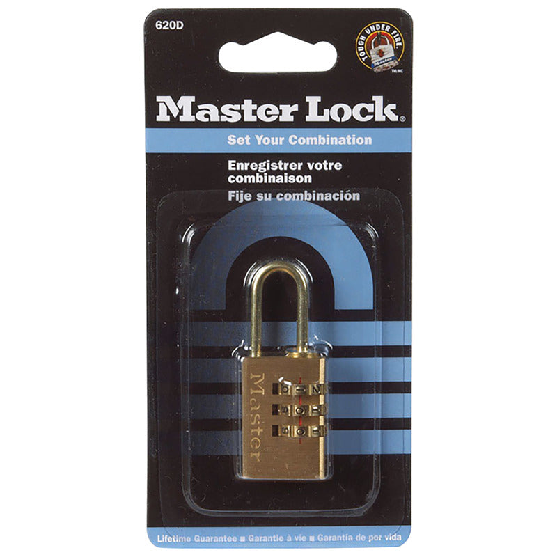 Master Lock Company Llc, Master Lock 13/16 in. W Steel 3-Dial Combination Padlock