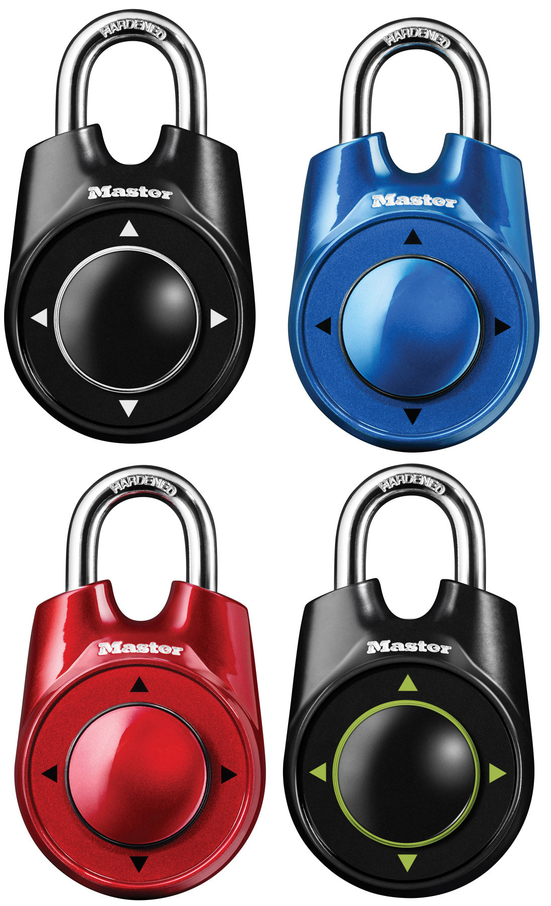 Master Lock, Master Lock 1500ID 2-1/8" Speed Dial® Set Your Own Combination Cadenas directionnel Couleurs assorties