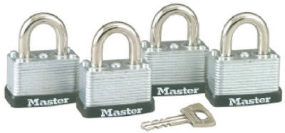 Master Lock Company Llc, Master Lock 15/16 in. H X 13/16 in. W X 1-1/2 in. L acier Warded Locking Padlock Keyed Alike