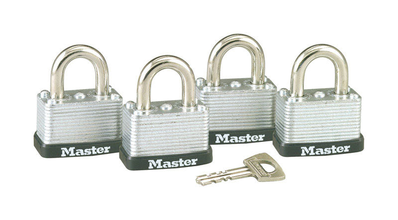 Master Lock Company Llc, Master Lock 15/16 in. H X 13/16 in. W X 1-1/2 in. L acier Warded Locking Padlock Keyed Alike