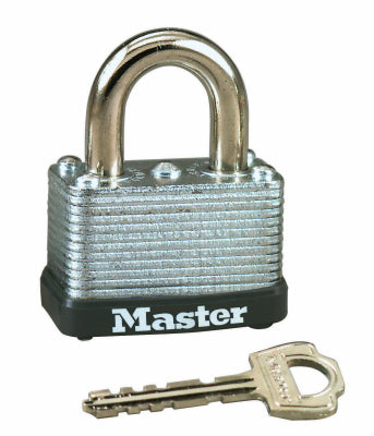 Master Lock Company Llc, Master Lock 15/16 in. H x 13/16 in. W x 1-1/2 in. Laminated Steel Warded Locking Padlock 1 pk (Pack de 4)