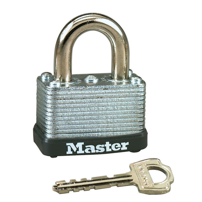 Master Lock Company Llc, Master Lock 15/16 in. H x 13/16 in. W x 1-1/2 in. Laminated Steel Warded Locking Padlock 1 pk (Pack de 4)