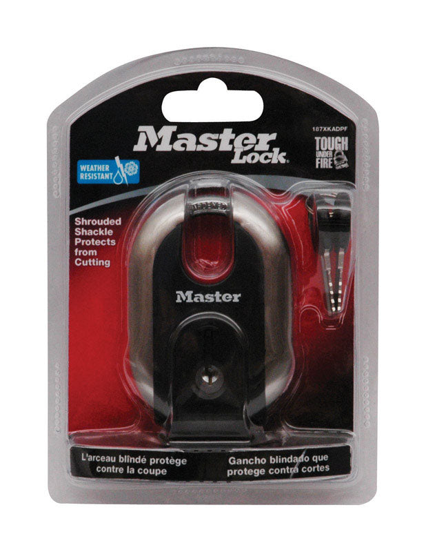 Master Lock Company Llc, Master Lock 2-1/4 in. H X 1-3/16 in. W X 2-5/16 in. L acier Tumbler Shrouded Shackle Cadenas 1 p