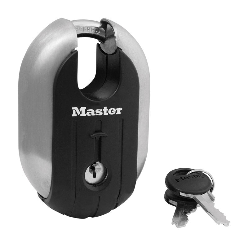 Master Lock Company Llc, Master Lock 2-1/4 in. H X 1-3/16 in. W X 2-5/16 in. L acier Tumbler Shrouded Shackle Cadenas 1 p