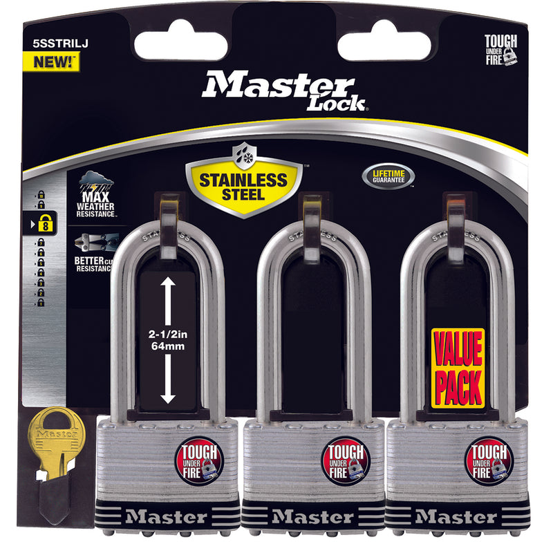 Master Lock Company Llc, Master Lock 2 in. W Laminated Steel 4-Pin Cylinder Padlock Keyed Alike