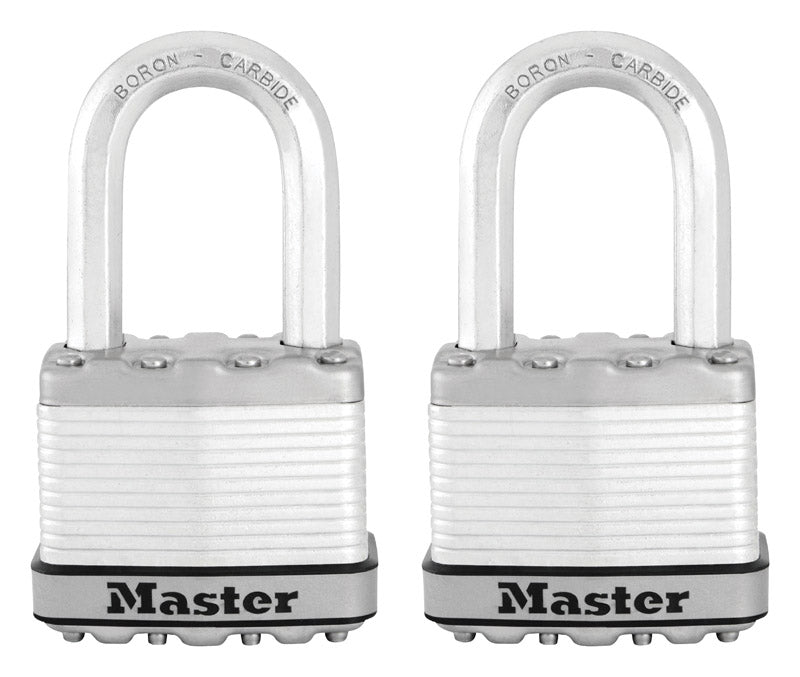 Master Lock Company Llc, Master Lock 2 in. W X 1-1/2 in. L en acier inoxydable avec roulement à billes Cadenas de verrouillage à clé identique