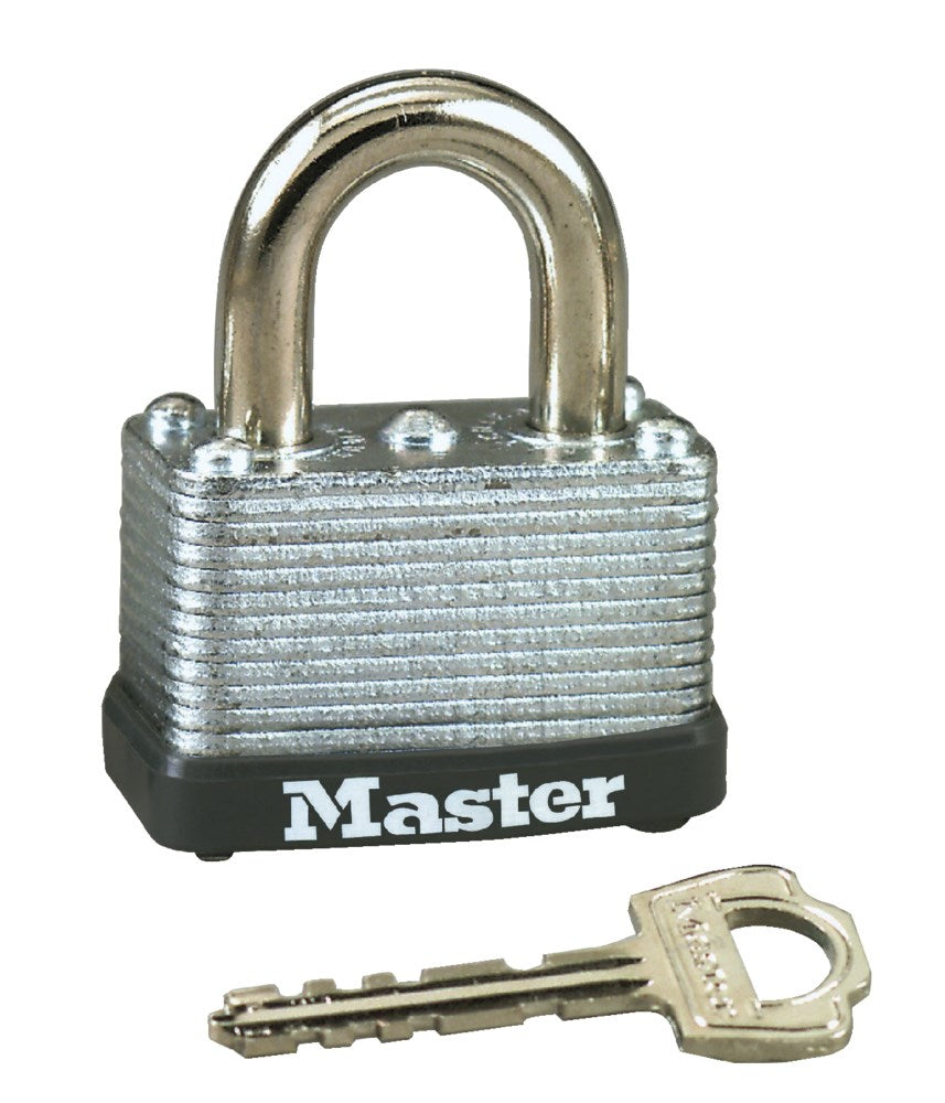 Master Lock Company Llc, Master Lock 2.1 in. H X 1-1/2 in. W Laminated Steel Warded Locking Padlock Keyed Alike