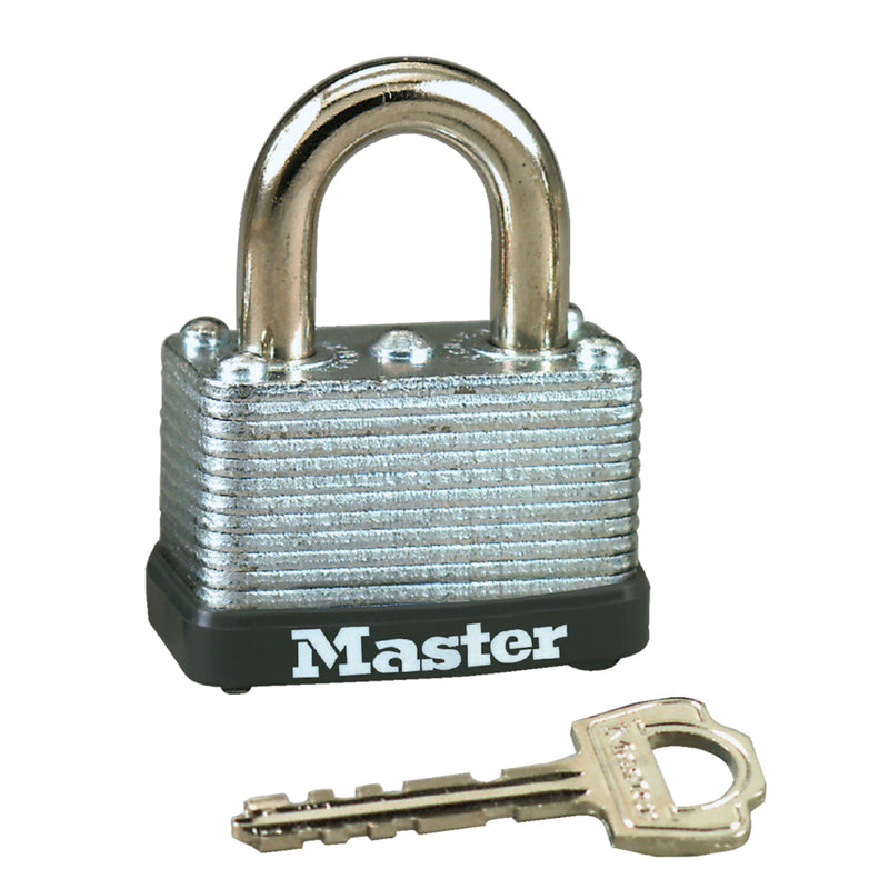 Master Lock Company Llc, Master Lock 2.1 in. H X 1-1/2 in. W Laminated Steel Warded Locking Padlock Keyed Alike