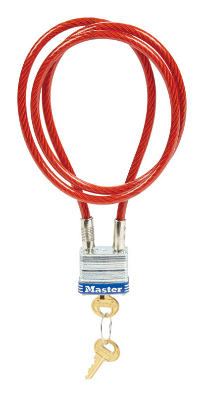 Master Lock Company Llc, Master Lock 3/16 in. W X 36 in. L Acier 4-Pin Cylinder Locking Cable