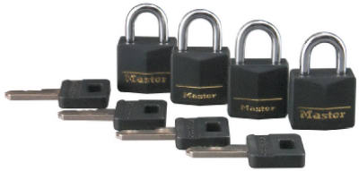 Master Lock Company Llc, Master Lock 3/4 in. H X 3/4 in. W X 3/4 in. Cadenas en acier laminé à clé identique