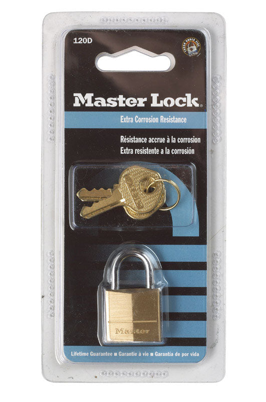 Master Lock Company Llc, Master Lock 3/4 in. H X 7/16 in. W X 3/4 in. L Cadenas à cylindre en laiton