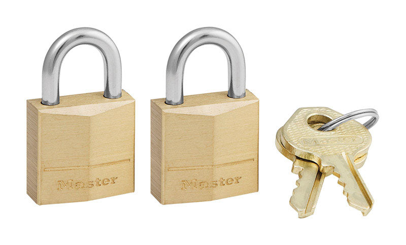 Master Lock Company Llc, Master Lock 3/4 in. H X 7/16 in. W X 3/4 in. L Laiton Pin Cylinder Padlock Keyed Alike