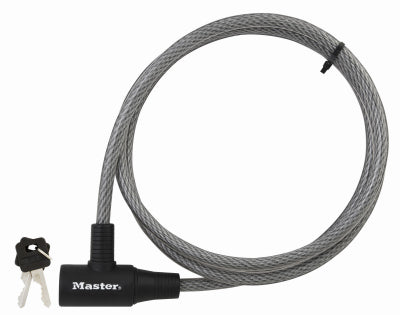 Master Lock Company Llc, Master Lock 3/8 in. W X 6 ft. L Vinyl Covered Steel Pin Tumbler Locking Cable