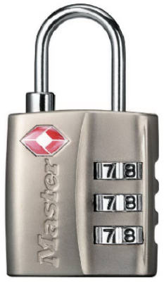 Master Lock Co., Master Lock 4680dnkl 1-1/4 Nickle Set Your Own Combination Tsa-Accepted Luggage Lock
