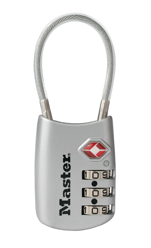 Master Lock, Master Lock 4688D 1-3/16" Set Your Own Combination TSA-Accepted Luggage Lock With Flexible Shackle Assorted Colors (serrure à bagage acceptée par la TSA avec anse flexible)