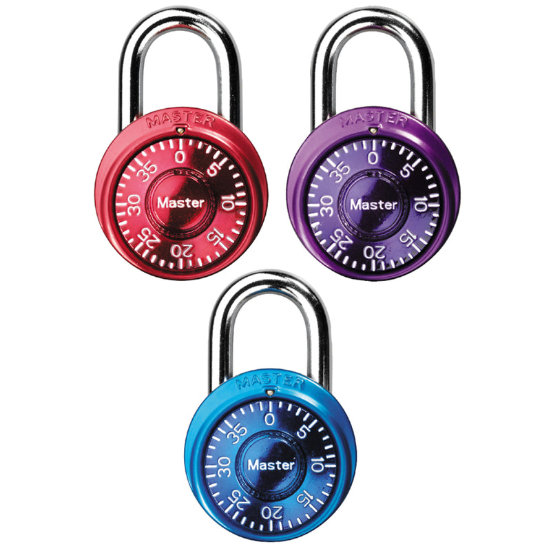 Master Lock Company Llc, Master Lock 5.56 in. H X 1-9/16 in. W Metal 3-Dial Combination Padlock Keyed Alike