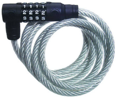 Master Lock Company Llc, Master Lock 5/16 in. W X 6 ft. L Vinyl Covered Steel 4-Dial Combination Locking Cable