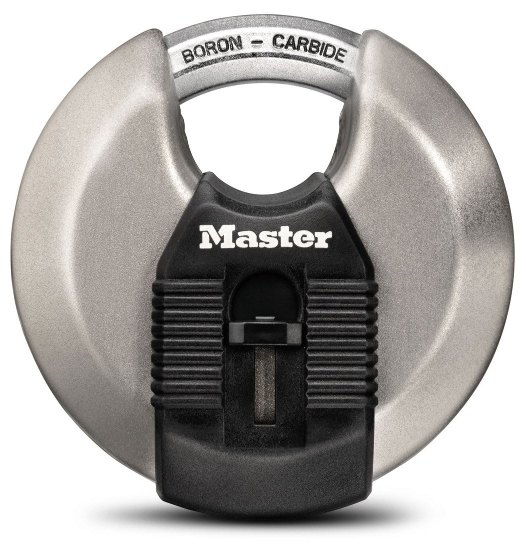 Master Lock Company Llc, Master Lock 6.2 in. H X 3-1/8 in. W en acier inoxydable, 4 goupilles, cylindre, cadenas blindé