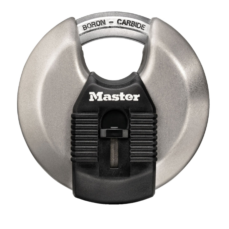 Master Lock Company Llc, Master Lock 6.2 in. H X 3-1/8 in. W en acier inoxydable, 4 goupilles, cylindre, cadenas blindé