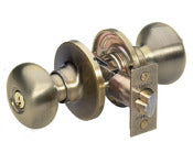 Master Lock Company Llc, Master Lock Antique Brass Entry Knobs 1-3/4 in.