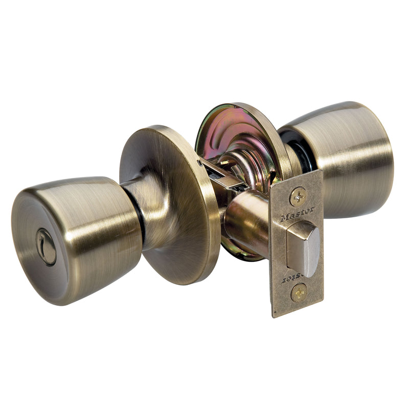 Master Lock Company Llc, Master Lock Bouton de lit et de salle de bain en laiton antique droitier ou gaucher