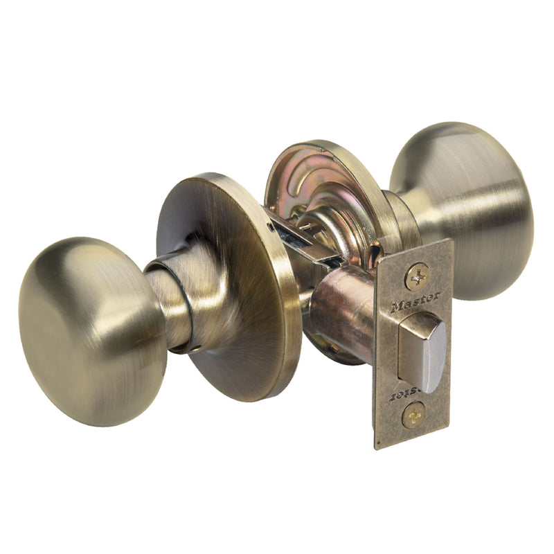 Master Lock Company Llc, Master Lock Bouton de porte de passage en laiton antique Droite ou gauche