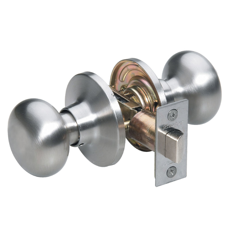 Master Lock Company Llc, Master Lock Bouton de porte de passage en nickel satiné pour droitier ou gaucher