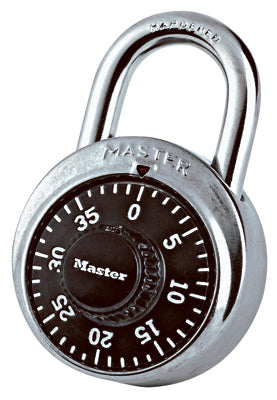 Master Lock Company Llc, Master Lock Cadenas à combinaison en acier à cadran 2 po H x 1-7/8 po W 1 pk W Steel Combination Dial Padlock 1 pk
