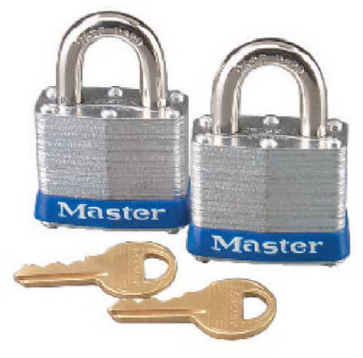 Master Lock Company Llc, Master Lock Cadenas double en acier laminé 1-5/16 po. H X 1-9/16 po. W Laminated Steel Double Locking Padlock Keyed Alike