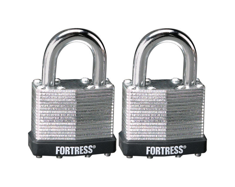 Master Lock Company Llc, Master Lock Fortress 1-5/16 in. H x 1-1/2 in. W Steel 4-Pin Cylinder Padlock 2 pk Keyed Alike (Pack de 4)