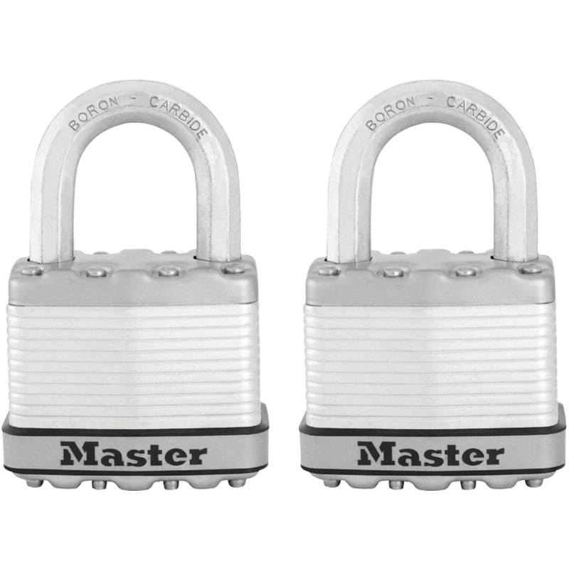 Master Lock, Master Lock Magnum 6.3 in. H X 2 in. W en acier laminé à 4 goupilles à cylindre, à clé identique