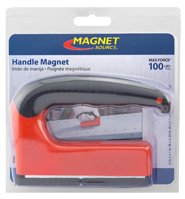 MASTER MAGNETICS INC, Master Magentics Aimant à poignée puissante en plastique/caoutchouc rouge 3.5 H x 1.125 L x 5.25 L in.