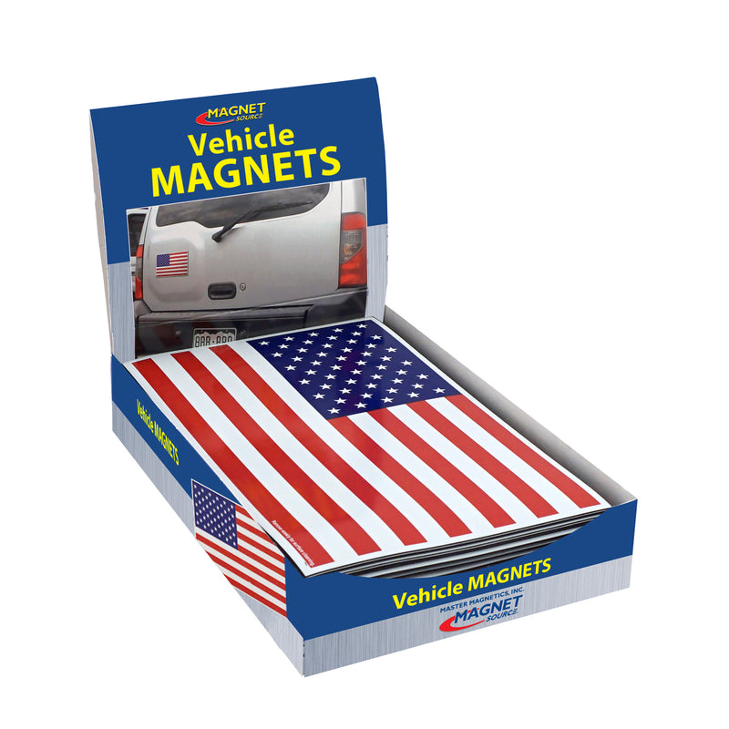 Master Magnetics, Master Magnetics 07162DSP 8" X 5" Drapeaux USA magnétiques Présentoir de comptoir 48 pièces (Paquet de 48)