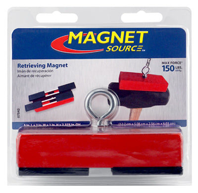 MASTER MAGNETICS INC, Master Magnetics 5 in. 150 lb. Pull 3.4 MGOe Red Ceramic Retrieving Magnet (aimant de récupération en céramique rouge)