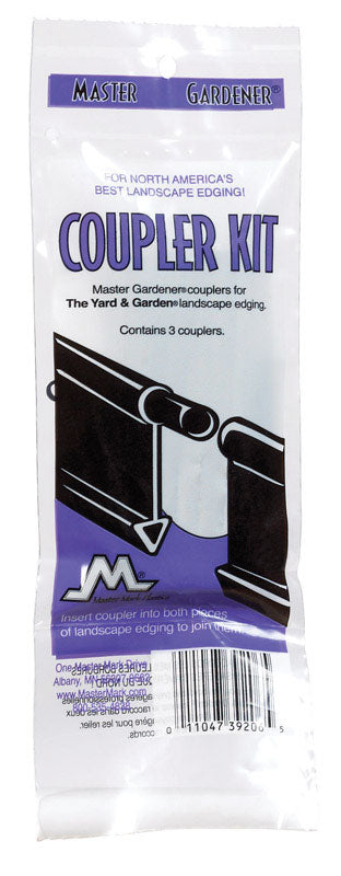 AVON PLASTICS, Master Mark Master Gardener 5.25 in. H Plastic Black Edging Coupler Kit