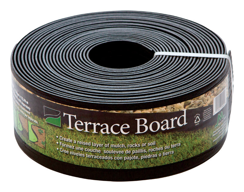 AVON PLASTICS, Master Mark Terrace Board 40 ft. L X 4 po H Plastique Noir Bordure de pelouse