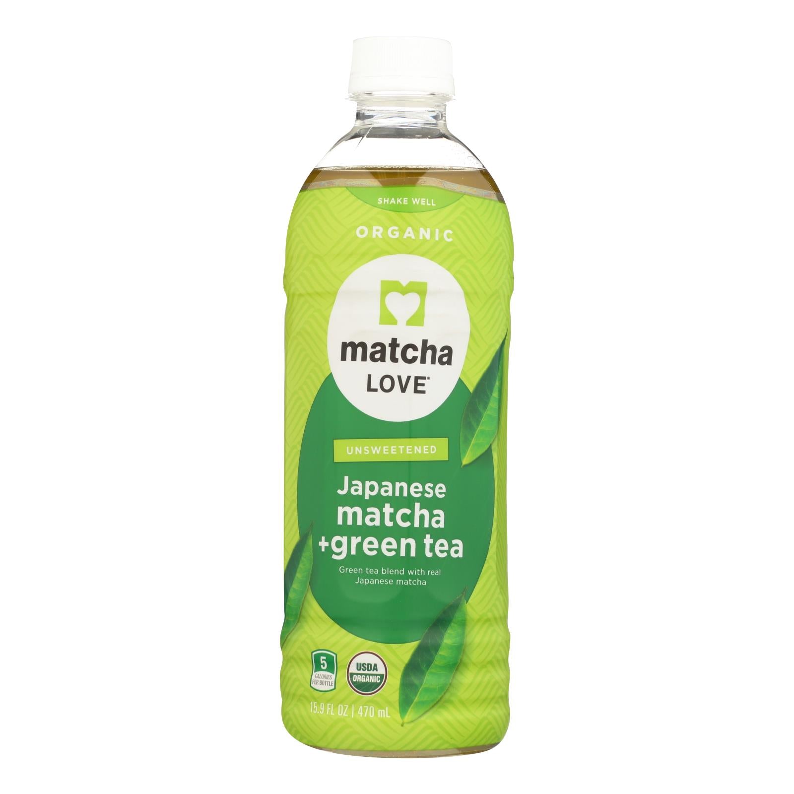 L'amour du matcha, Matcha Love Drnk - Organic - Matcha Green Tea - Case of 12 - 15.9 fl oz (Pack of 12)