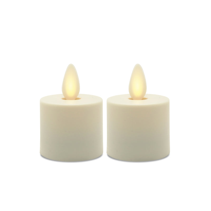 LAMRITE WEST INC, Matchless Darice Ivory Unscented Scented Votive Flameless Flickering Candle 2 in. H X 1.5 in. D