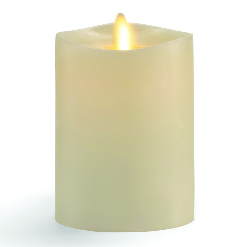 GERSON COMPANY/GIL DIVISION, Matchless Darice Ivory Vanilla Honey Scent Pillar Flameless Flickering Candle 4.5 in. H x 3 in. Dia. (Pack de 4)