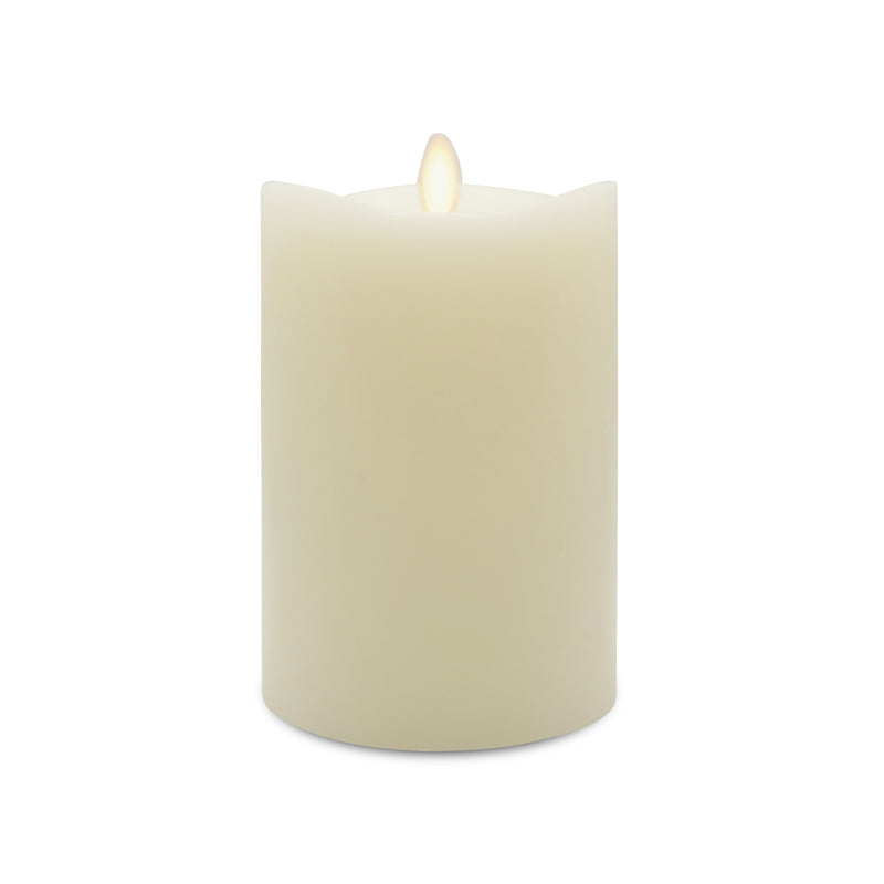 GERSON COMPANY/GIL DIVISION, Matchless Darice Ivory Vanilla Honey Scent Pillar Flameless Flickering Candle 5.5 in. H x 3.5 in. Dia. (Paquet de 4)