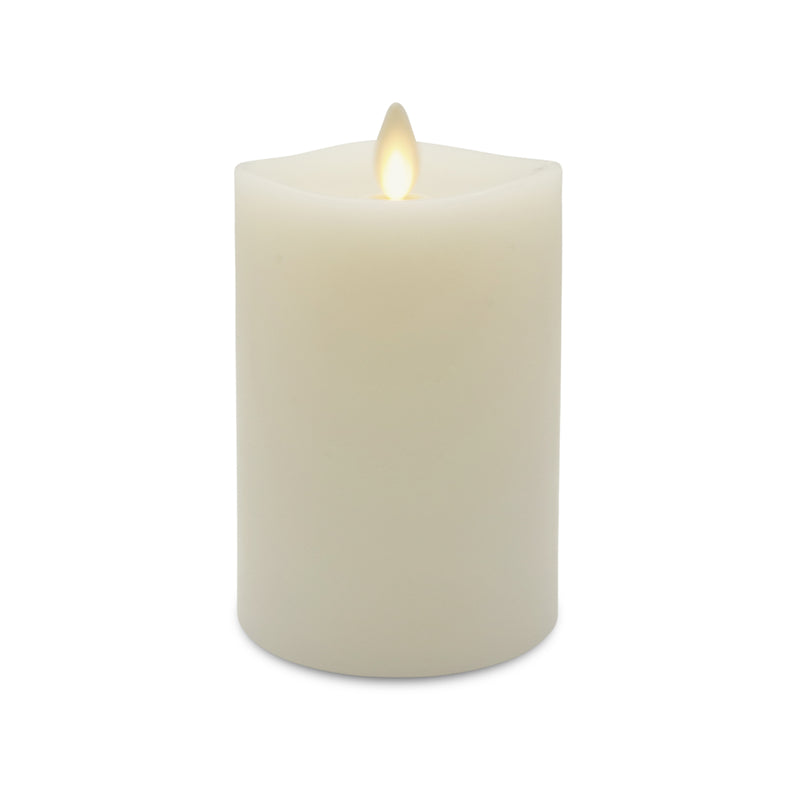 GERSON COMPANY/GIL DIVISION, Matchless Darice Ivory Vanilla Honey Scent Pillar Flameless Flickering Candle 6.5 in. H x 3 in. Dia. (Paquet de 4)