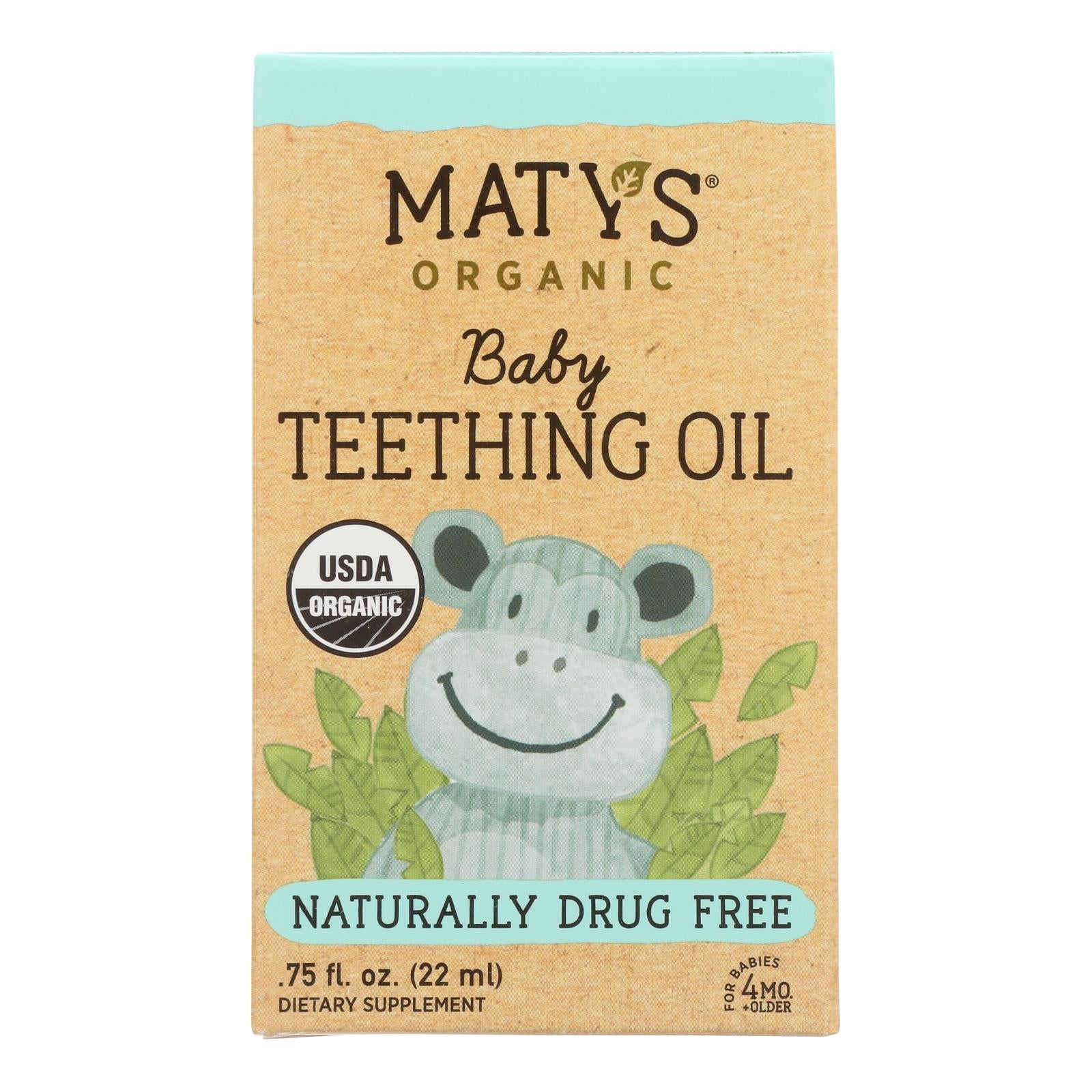 Maty'S, Maty's - Huile de dentition pour bébé - Boîte de 4 - .75 FZ (paquet de 4)
