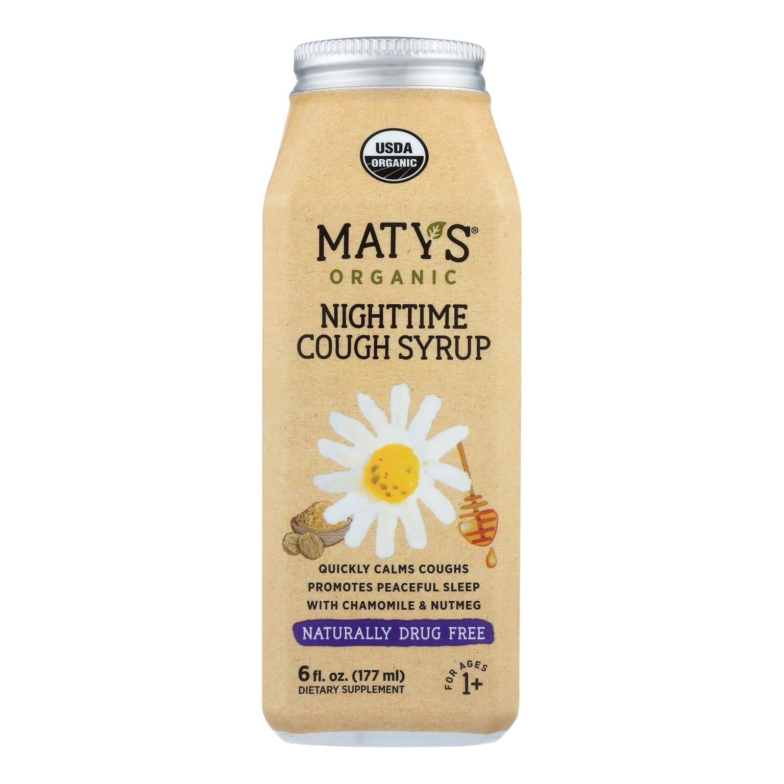 Maty'S, Maty's - Sirop de nuit biologique contre la toux - 6 fl oz.