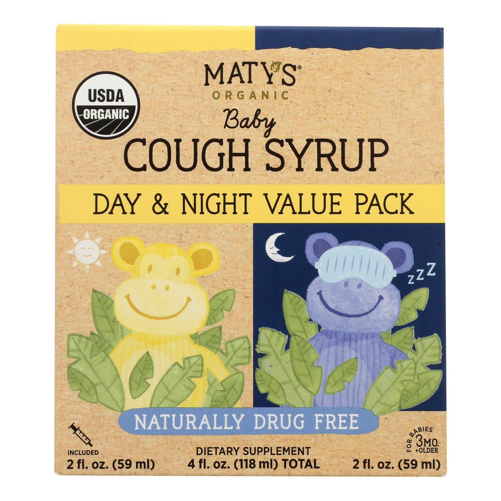 Maty'S, Maty's - Sirop pour la toux Baby Day Ngt - 1 Each - 4 FZ