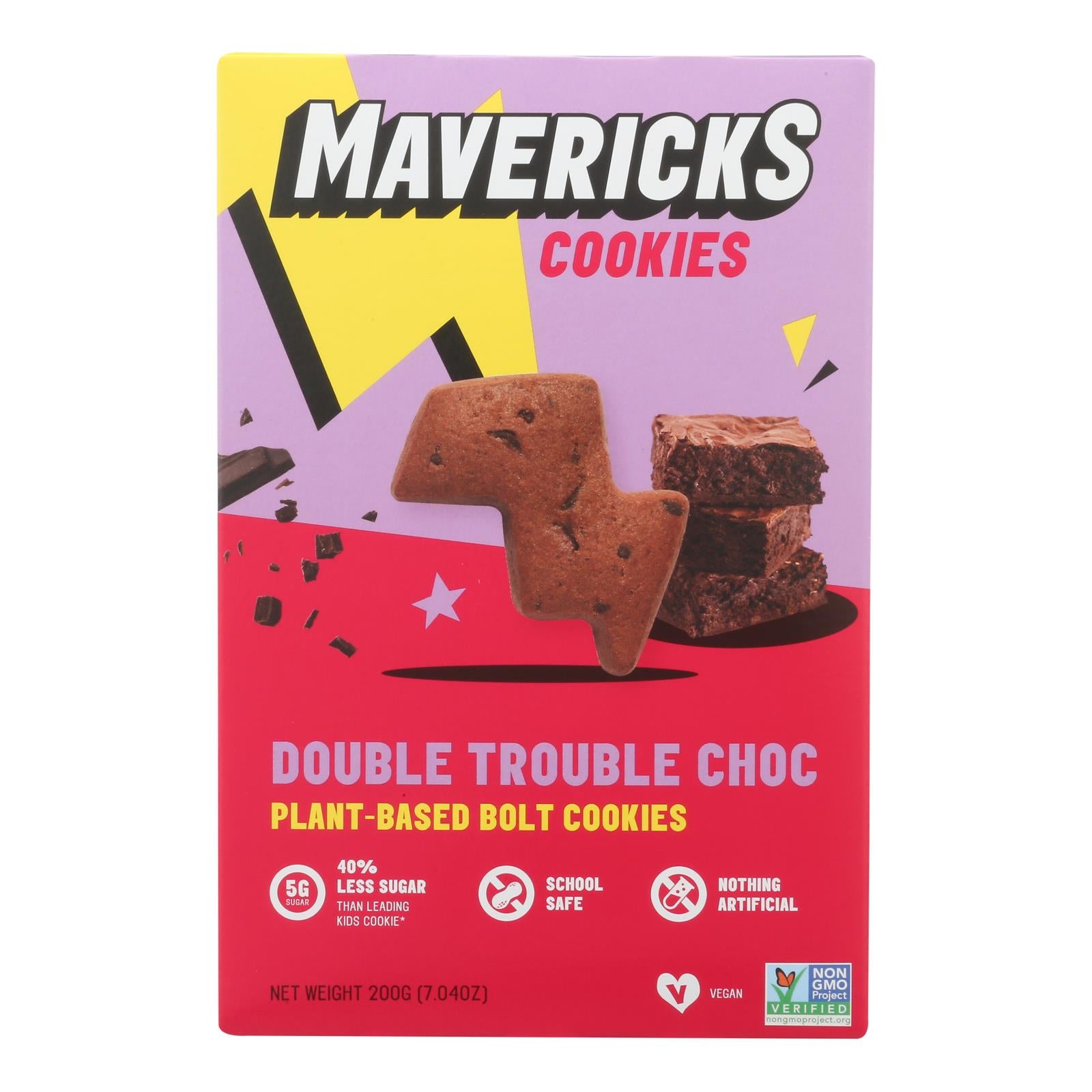 Mavericks Snacks, Mavericks Snacks - Cookiez Double Trouble Chocolat - Caisse de 8-7.04 OZ (Pack de 8)