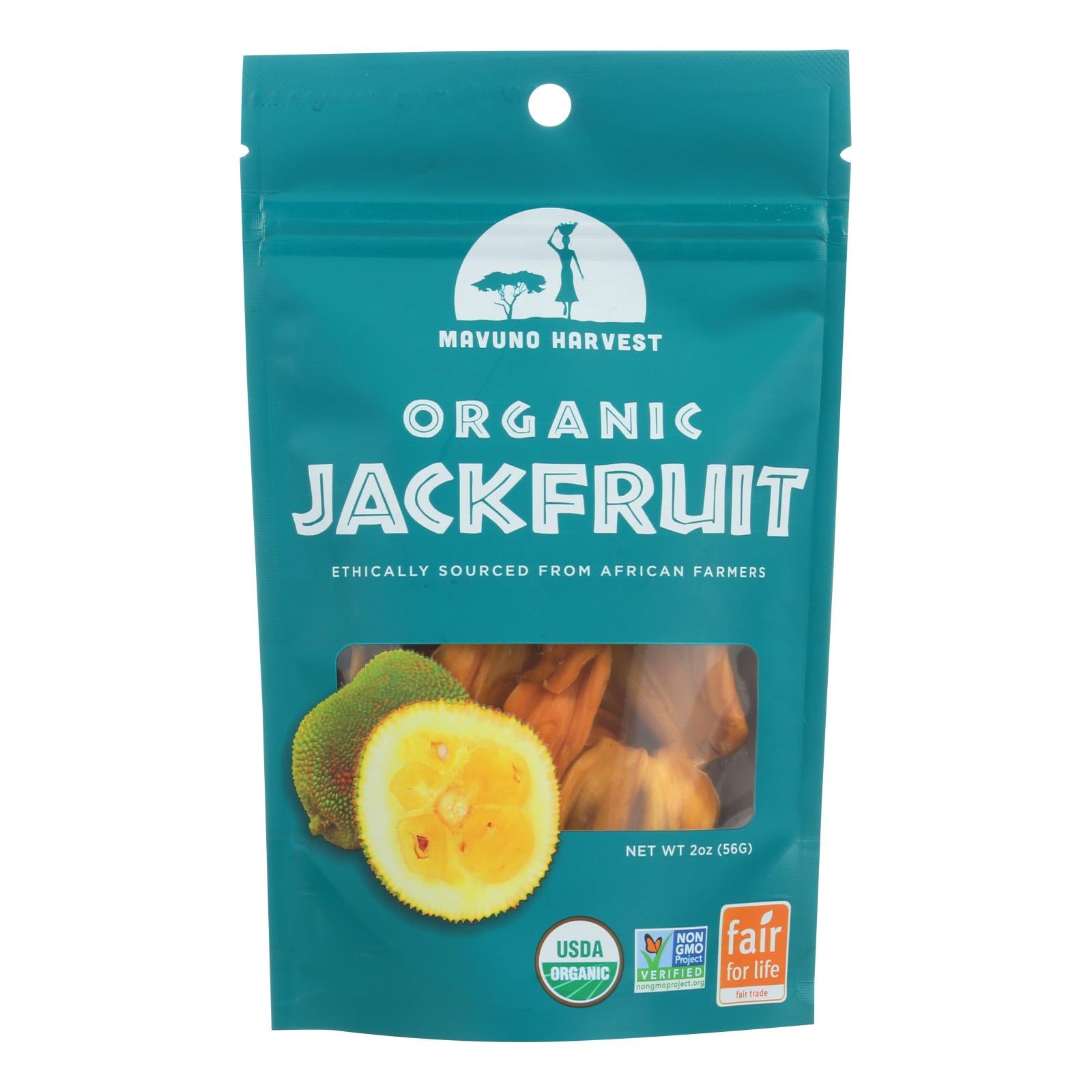 Récolte de Mavuno, Mavuno Harvest Organic Dried Fruits - Jackfruit - Case of 6 - 2 oz (Pack of 6)