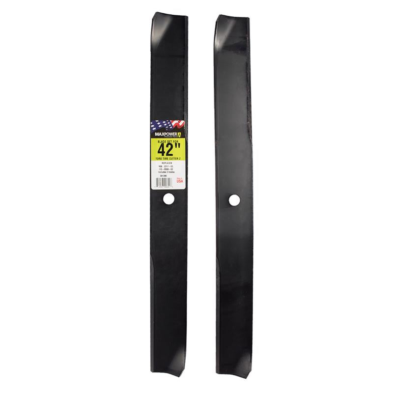 ROTARY CORP, MaxPower 42 in. High-Lift Mower Blade Set For Riding Mowers 2 pk